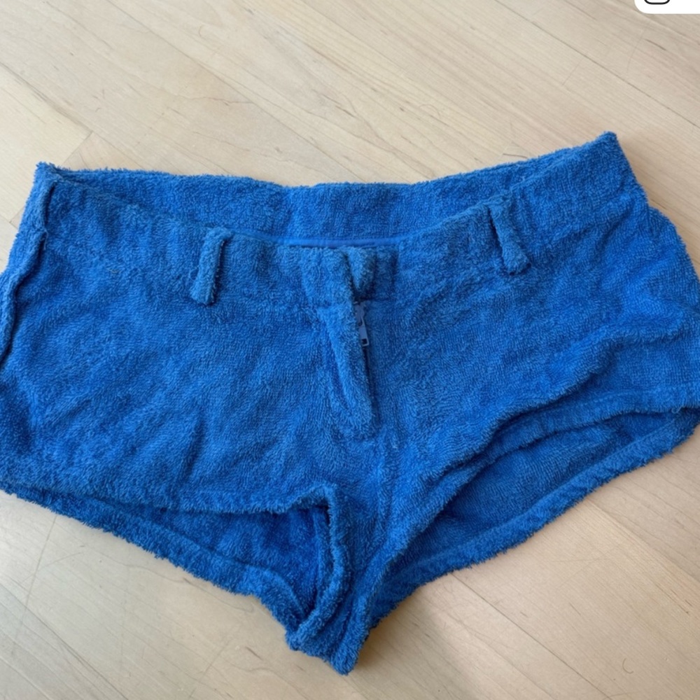 SKIMS Royal Blue Terry Shortie Lounge Shorts